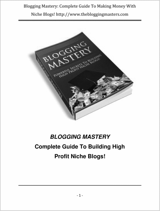 Product picture  Blogging Mastery