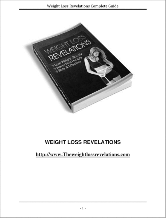 Product picture The Weight Loss Revelations Complete Guide